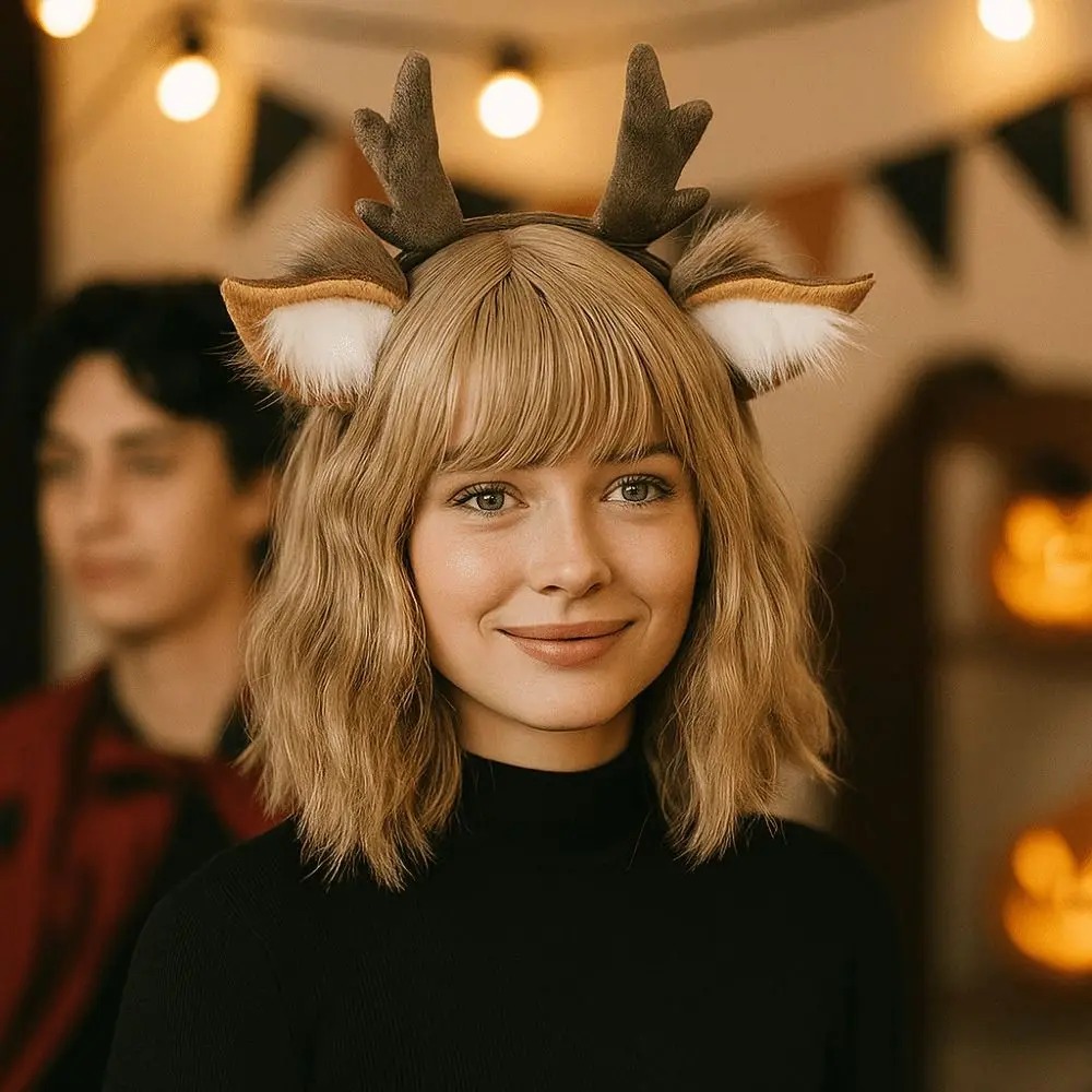 Flauschiges Hirschohren-Rentie – Reindeer Antlers Headband Bewertung und Preis