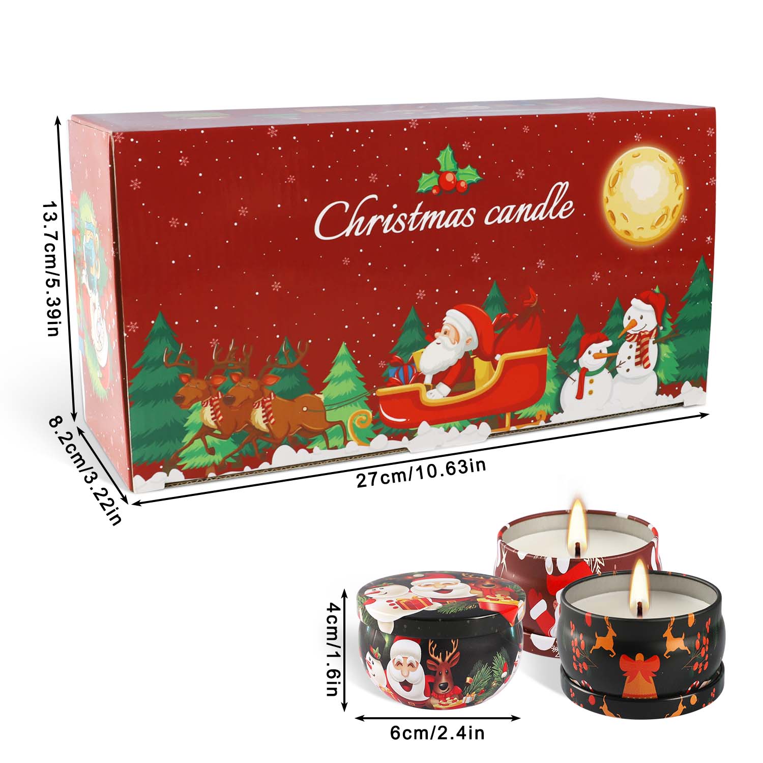 2,3 Zoll, 16-teiliges Weihnach – Holiday Candle Set Bewertung und Preis